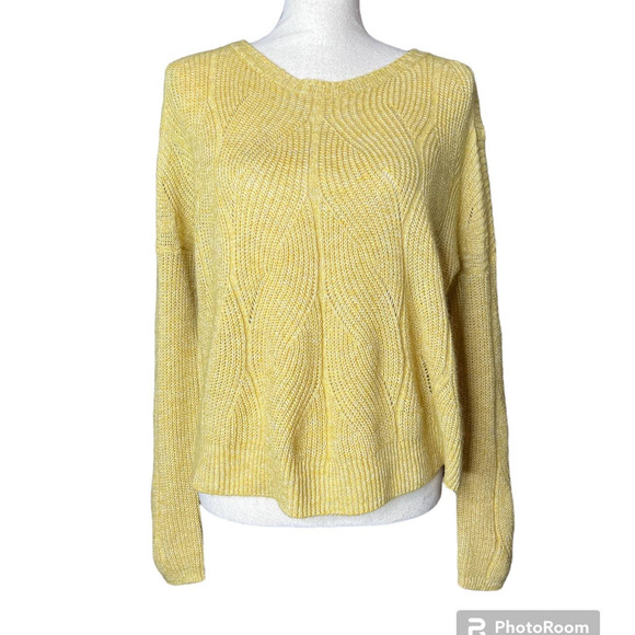 Anthropologie Women's Sweater Size XS in Yellow Green Partial Wool Blend - Picture 1 of 6